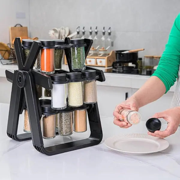 18 Jar Rotating Spice Jar Livsmart