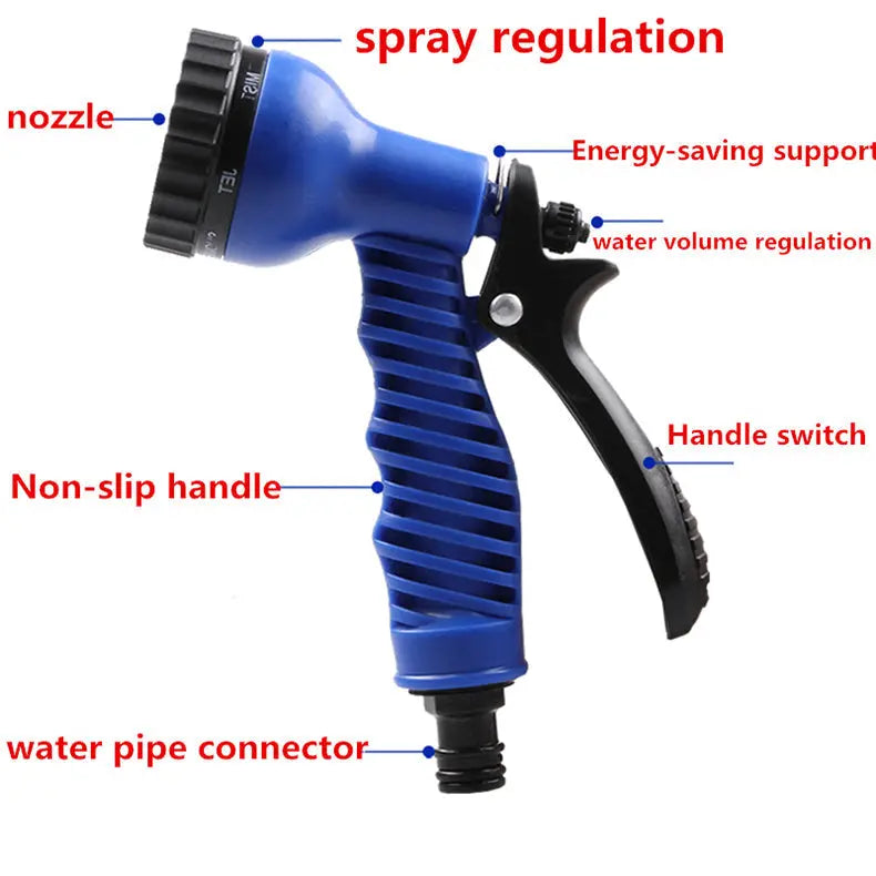 100FT Expandable Flexible Plastic Hose Pipe For Cars Garden Watering With SprayGun LivSmart
