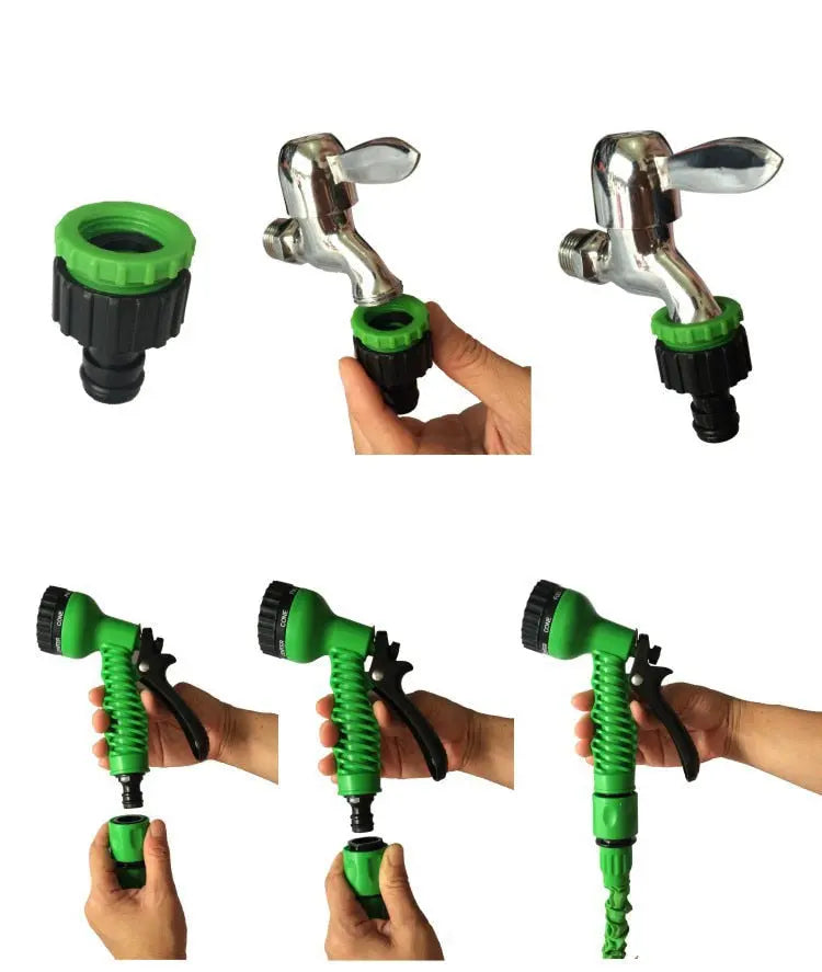 100FT Expandable Flexible Plastic Hose Pipe For Cars Garden Watering With SprayGun LivSmart