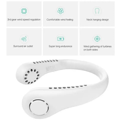 Neck Fan Portable Bladeless | Portable Rechargeable Fan Bladeless Neck Fan (random Color) livSmart