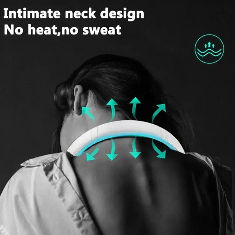 Neck Fan Portable Bladeless | Portable Rechargeable Fan Bladeless Neck Fan (random Color) livSmart
