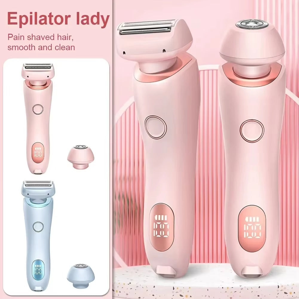 2 In 1 Electric Hair Remover For Women Epilator Bikini Trimmer Face Shavers Hair Razors For Underarms Legs Ladies Body Trimmer