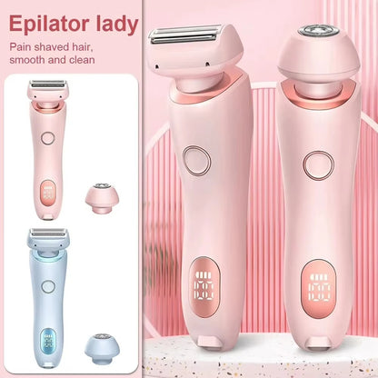 2 In 1 Electric Hair Remover For Women Epilator Bikini Trimmer Face Shavers Hair Razors For Underarms Legs Ladies Body Trimmer