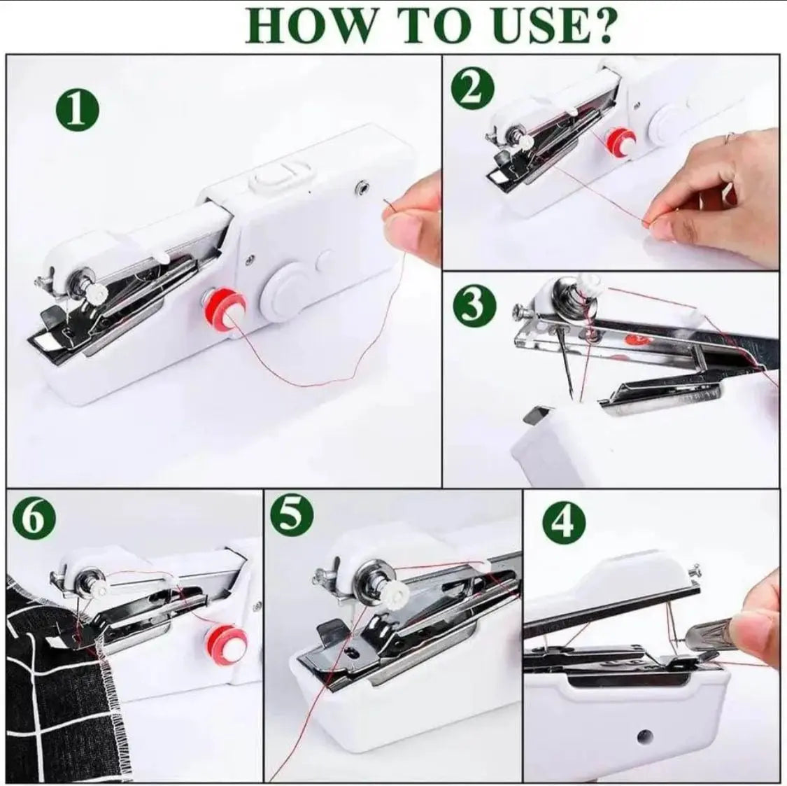 Portable Sewing Machine For Quick Repairs On All Fabrics (battery Powered) livSmart