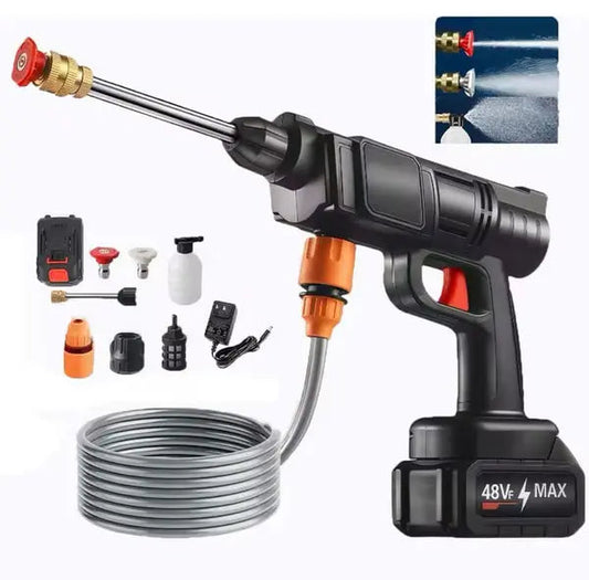 High Pressure Portable Water Gun – Cordless Car & Bike Washer With Adjustable Nozzle + 5m Hose Pipe livSmart