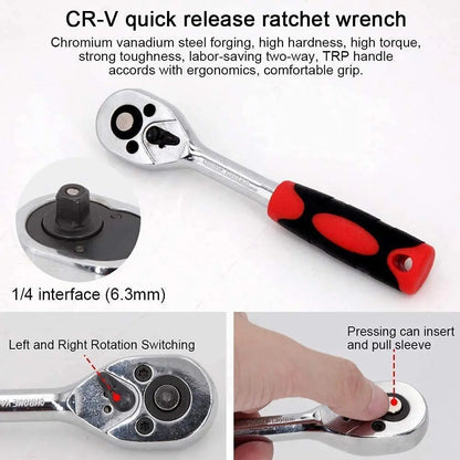 A durable, multi-functional chrome vanadium steel tool kit | CR-V - Socket Set LivSmart