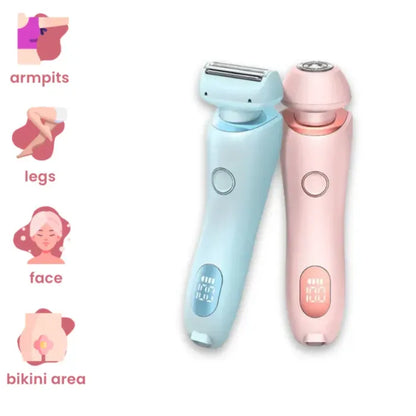 2 In 1 Electric Hair Remover For Women Epilator Bikini Trimmer Face Shavers Hair Razors For Underarms Legs Ladies Body Trimmer